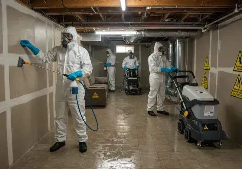 Basement Moisture Removal and Structural Drying process in Tennessee Ridge, TN